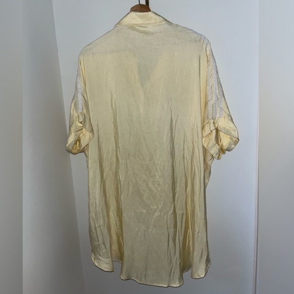 Adidas originals Satin Yellow Button-Up Shirt Dress - Picture 9 of 9